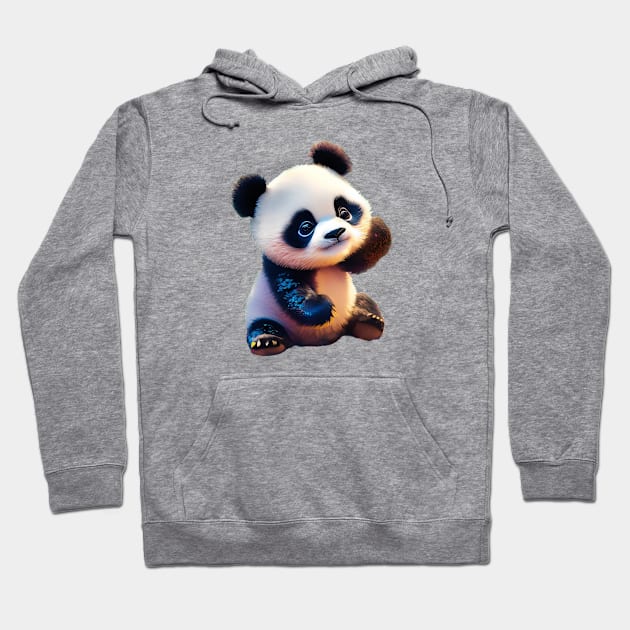 Happy Baby Panda Hoodie by DavidLoblaw